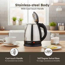Prestige PKOSS 1.5L Stainless Steel Electric Kettle, Silver & Black (1350W)