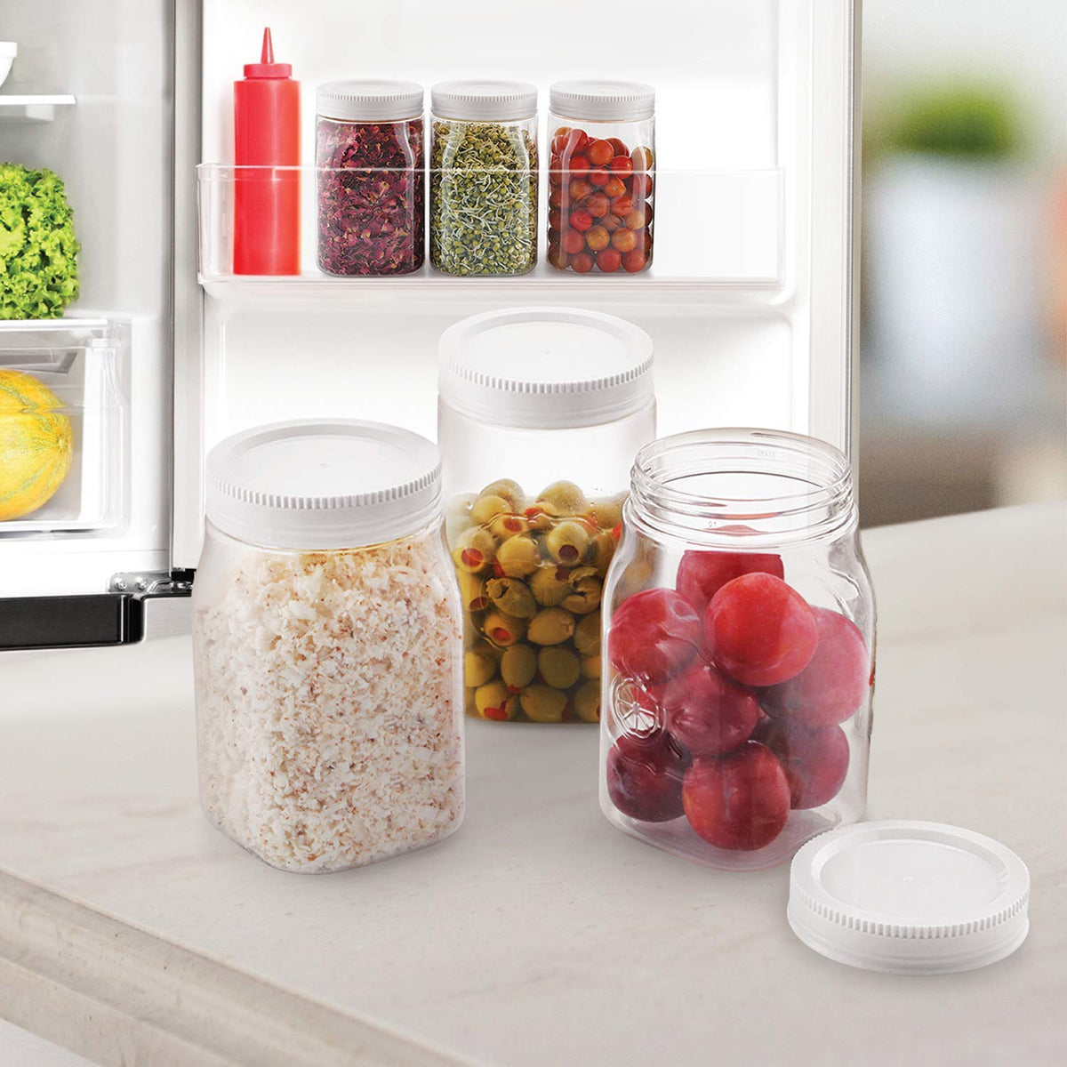 Cello Fridge Door Canister, Set of 3 (300 ml)