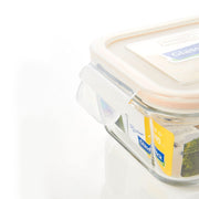 Glasslock Ring Taper Square Glass Container (400 ml)