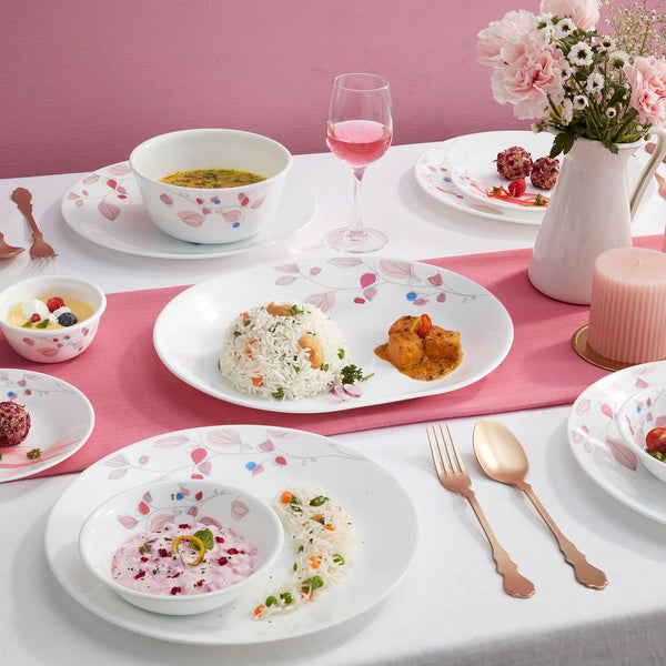 Corelle Pink Breeze Dinner Set (21 Piece)