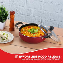 Vinod Zest Inducto Non-Stick Deep Kadhai with Glass Lid (2.6 L)