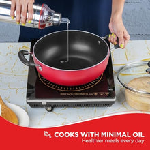 Vinod Zest Inducto Non-Stick Deep Kadhai with Glass Lid (3.1 L)