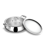Stahl Artisan Triply Stainless Steel Biryani Handi with Dual Lid – 4L