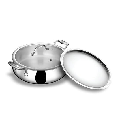 Stahl Artisan Triply Stainless Steel Biryani Handi with Dual Lid – 4L