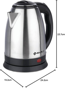 Bajaj KTX DLX Electric Kettle, Black & Silver (1.8L)