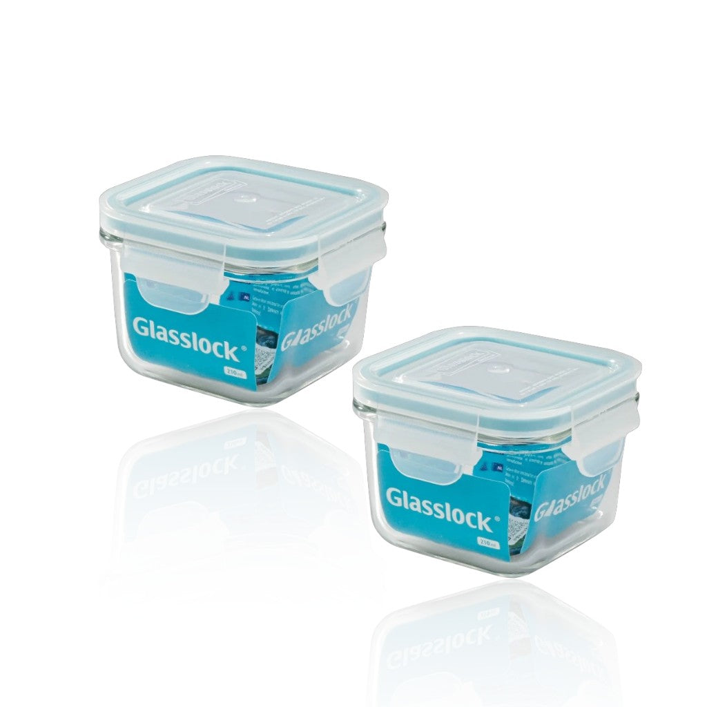 Glasslock Classic Square Glass Container (210 ml)