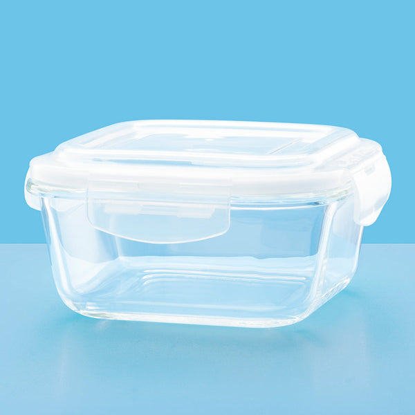 Borosil Klip N Store Square Glass Container (800 ml)