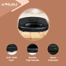 Bajaj SWX3 Deluxe Sandwich Toaster, Black (800W)