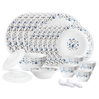 Larah by Borosil Helena Opalware Dinner Set – 35 Pieces