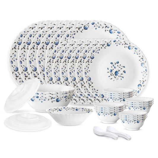 Larah by Borosil Helena Opalware Dinner Set – 35 Pieces