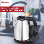 Lifelong LLEK60 Rapid 1.5L Electric Kettle, Silver & Black (1500W)