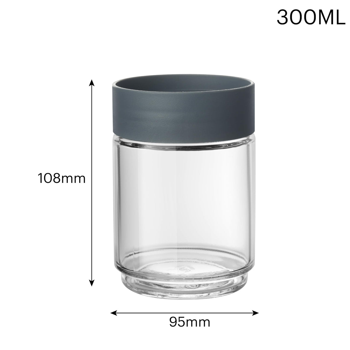 Cello Modustack Grey, Set of 3 (300 ml)