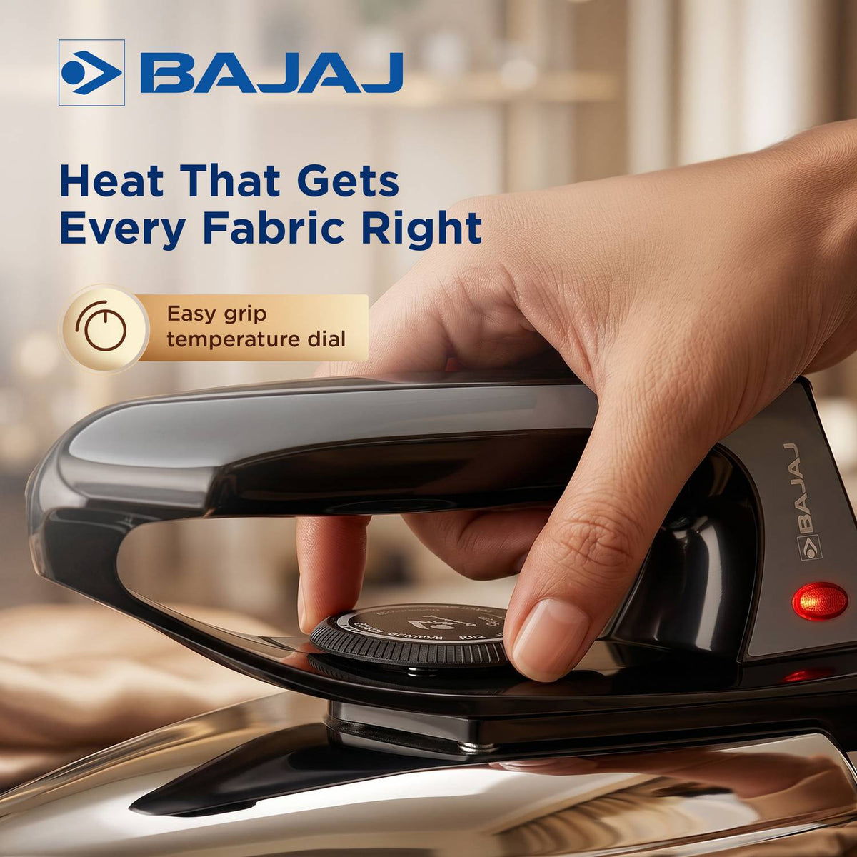Bajaj DX2 Dry Iron, Black (660W)