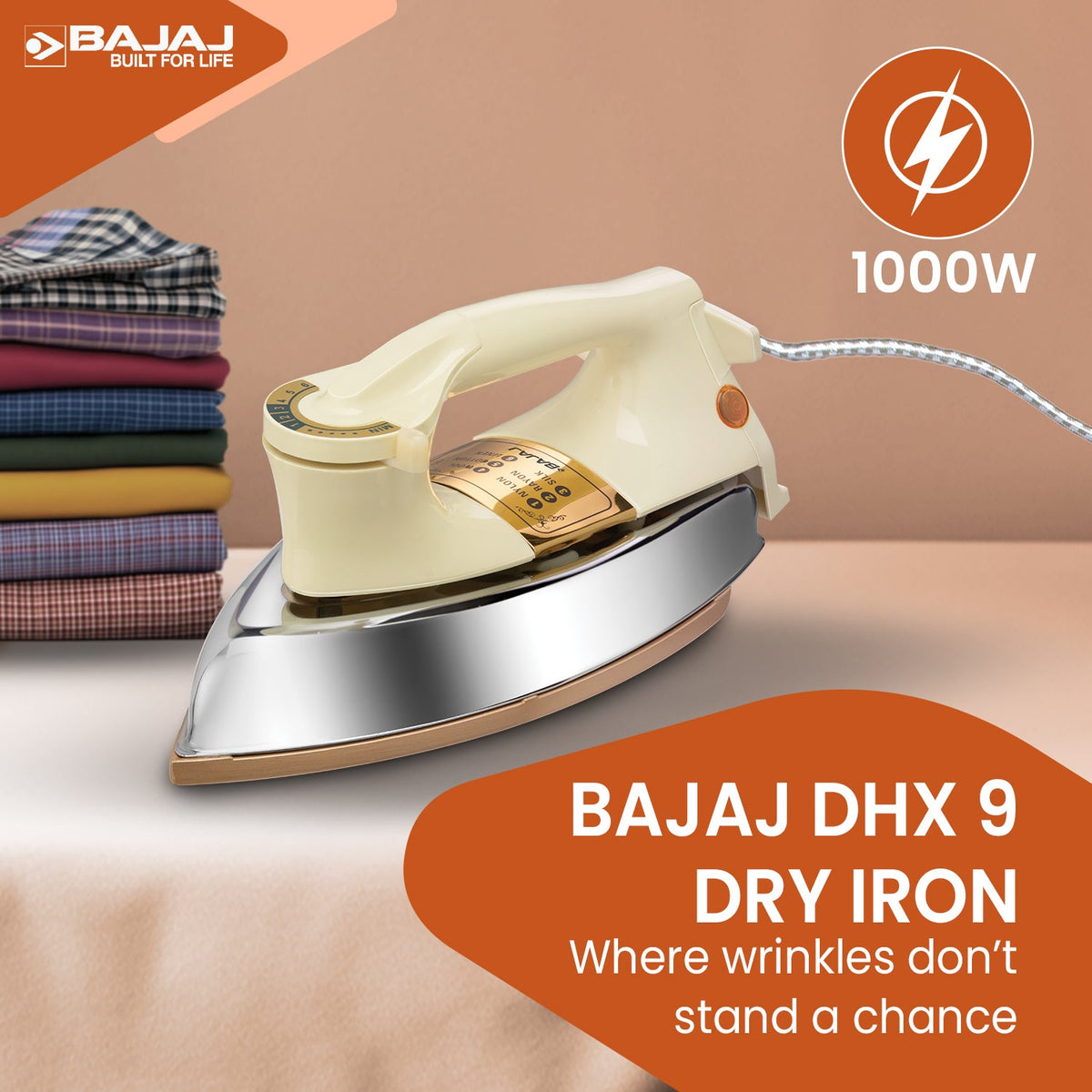 Bajaj Majesty DHX 9 Dry Iron (1000W)