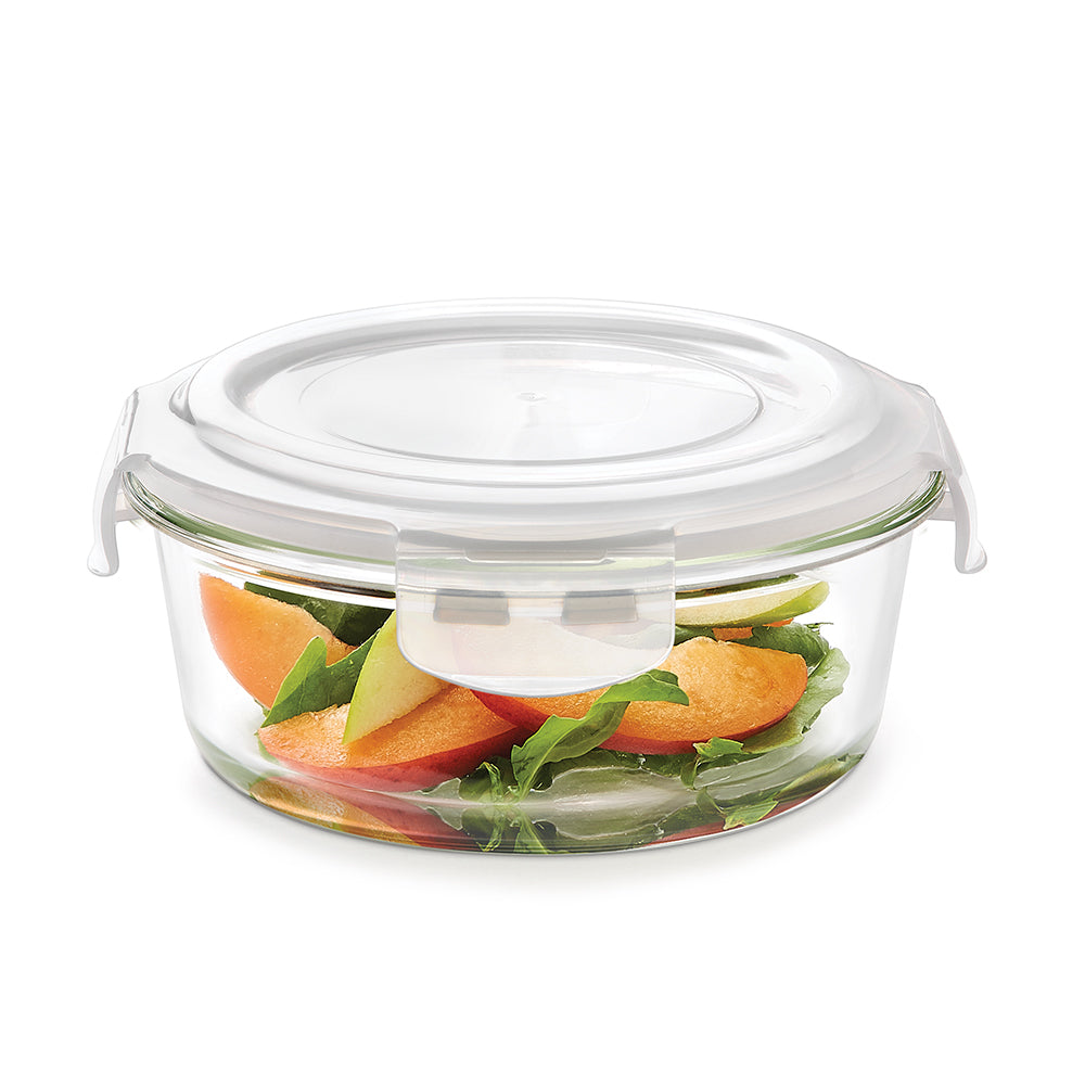 Borosil Klip N Store Round Glass Container (400 ml)