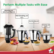 Wonderchef Galaxy Mixer Grinder (1000W)
