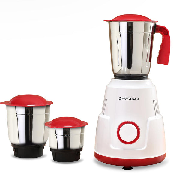 Wonderchef Robo Mixer Grinder (Red & White) (500W)