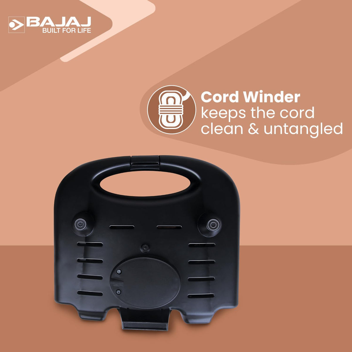 Bajaj SWX3 Deluxe Sandwich Toaster, Black (800W)