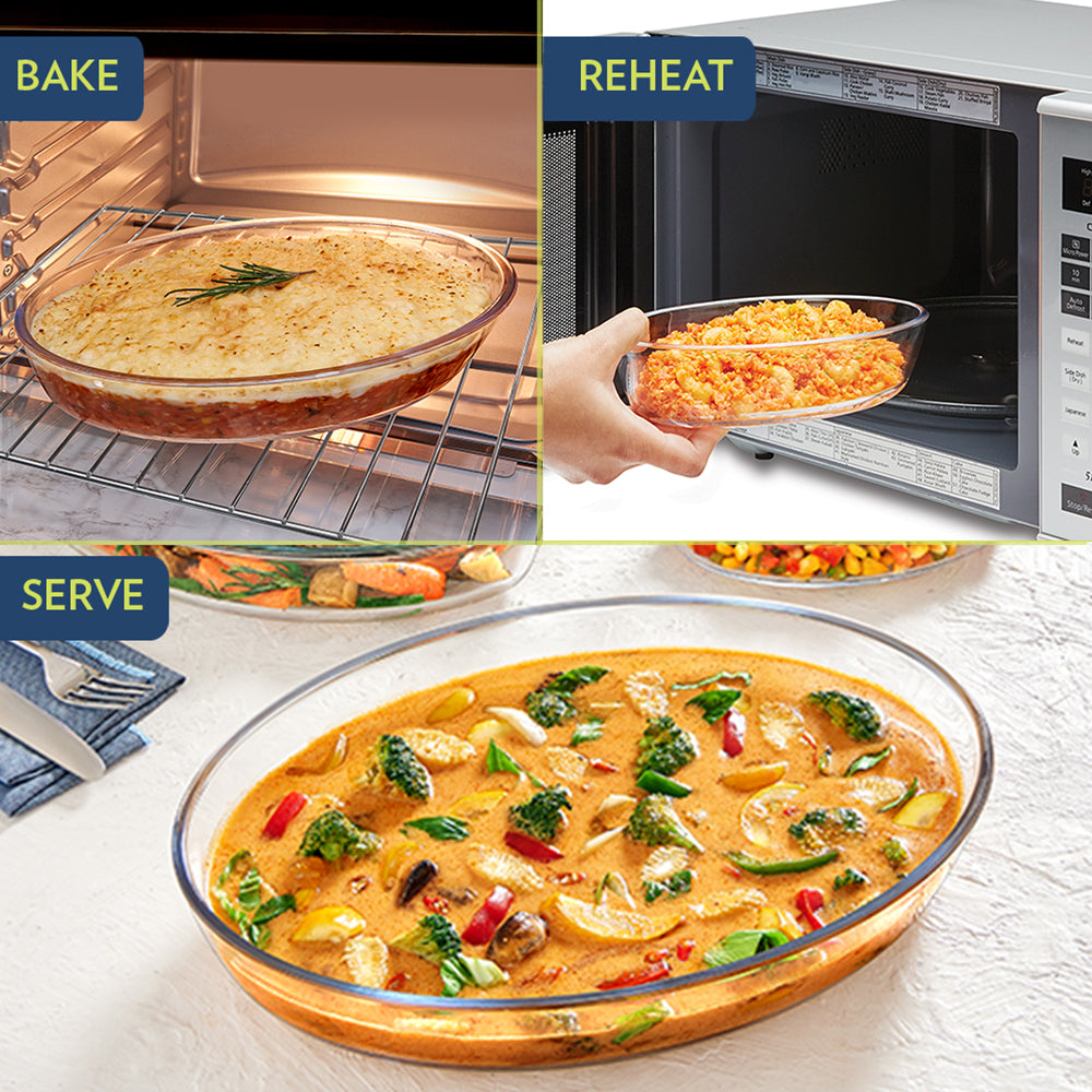 Borosil Oval Baking Dish (700 ml)