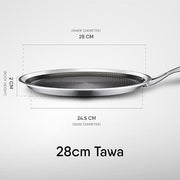 Stahl Artisan Hybrid Triply Dosa Tawa