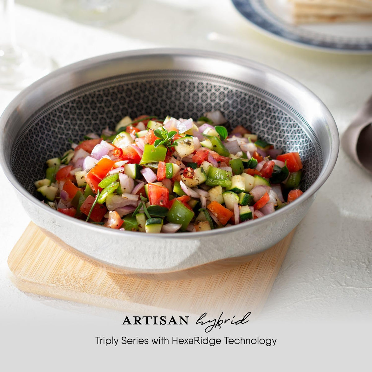 Stahl Triply Stainless Steel Non-Stick Tasla with Lid – 0.8L
