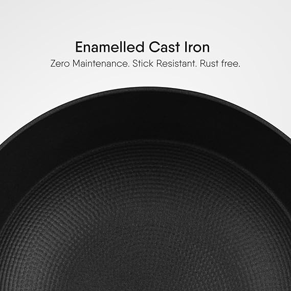 Stahl Blacksmith Hybrid Enamelled Cast Iron Kadhai – 1.3L