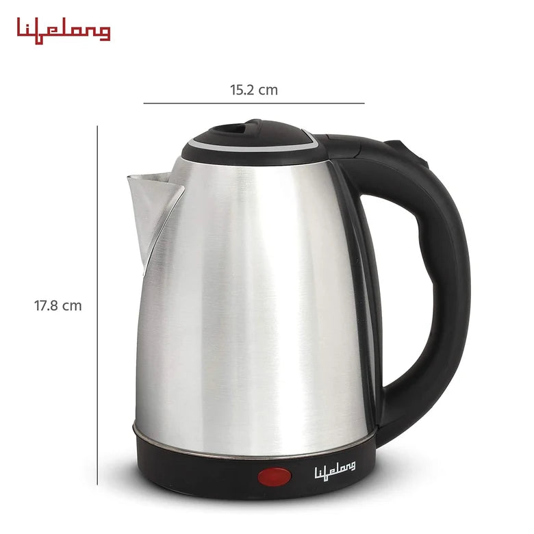 Lifelong LLEK60 Rapid 1.5L Electric Kettle, Silver & Black (1500W)