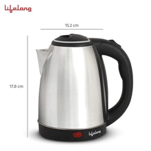 Lifelong LLEK60 Rapid 1.5L Electric Kettle, Silver & Black (1500W)
