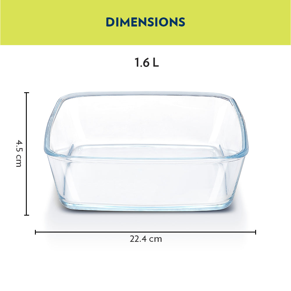 Borosil Everyday Square Dish (1.6 L)