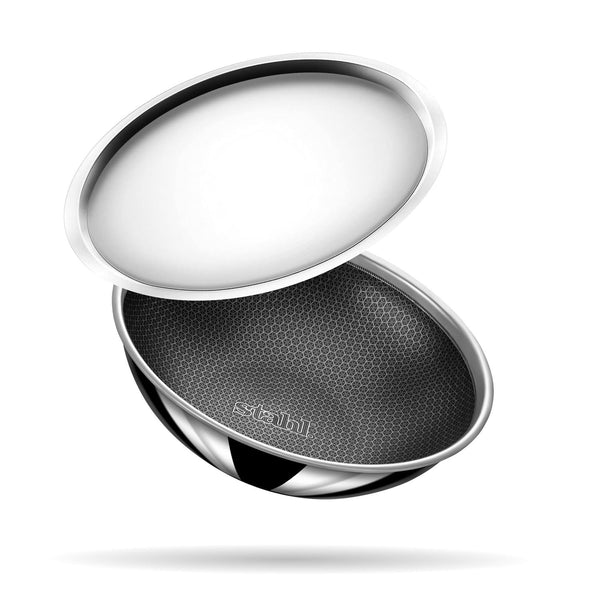 Stahl Triply Stainless Steel Non-Stick Tasla with Lid – 0.8L
