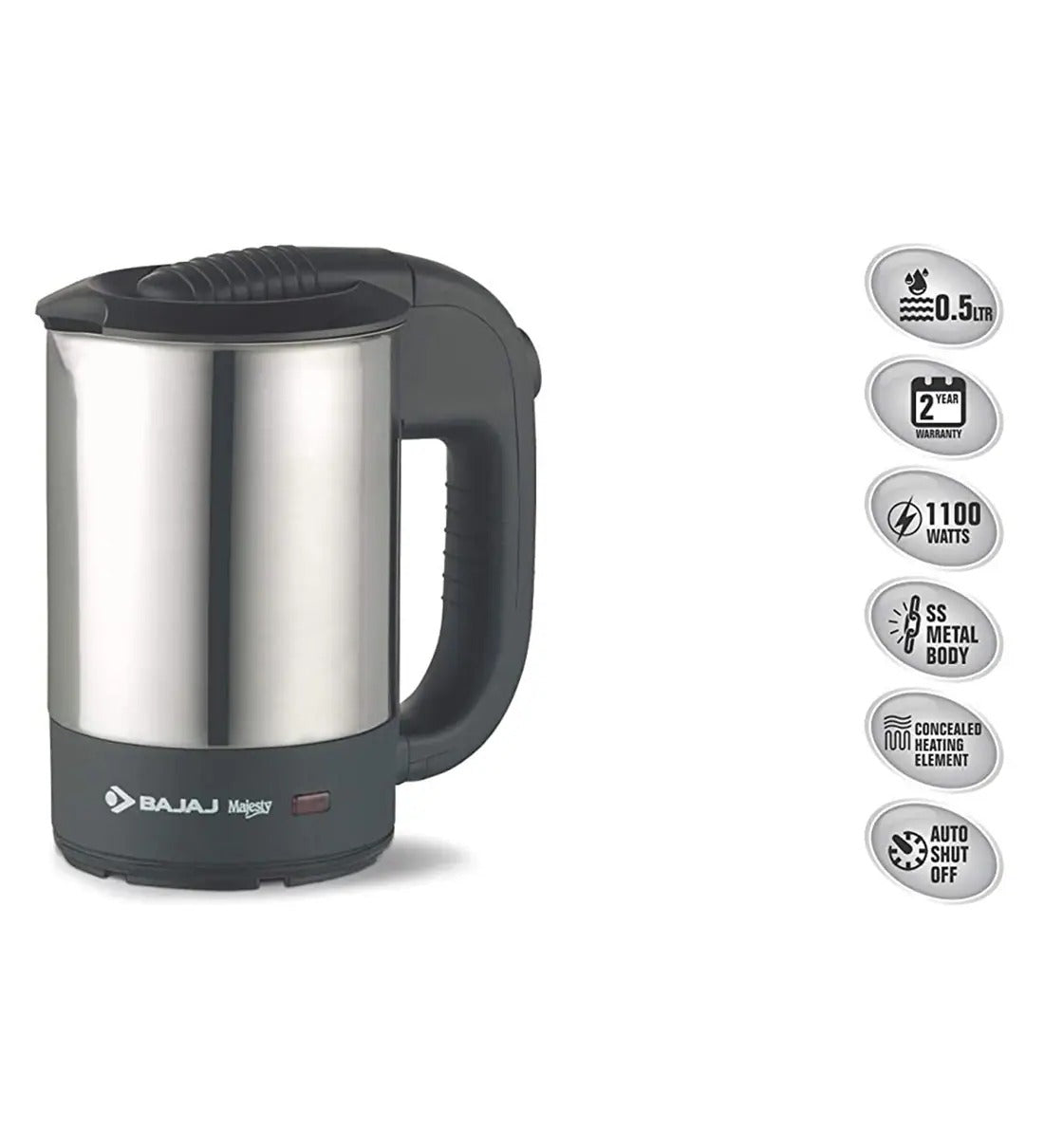 Bajaj KTX-2 Electric Travel Kettle (0.5L) (1100W)