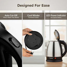 Prestige PKOSS 1.5L Stainless Steel Electric Kettle, Silver & Black (1350W)