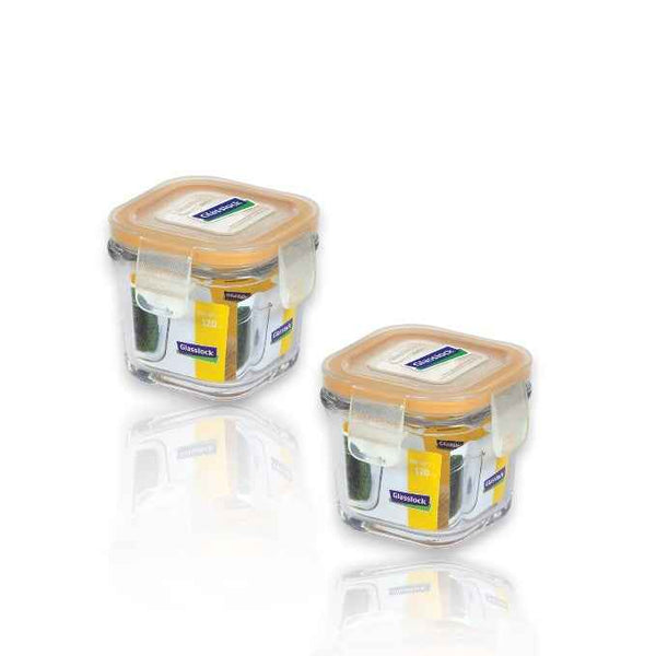Glasslock Classic Square Glass Container (120 ml)