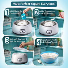 AGARO Classic Portable Yogurt Maker, Grey & White (1.2L)