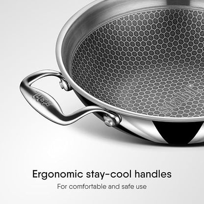 Stahl Artisan Hybrid Triply Non-Stick Small Kadai with Lid – 0.8L