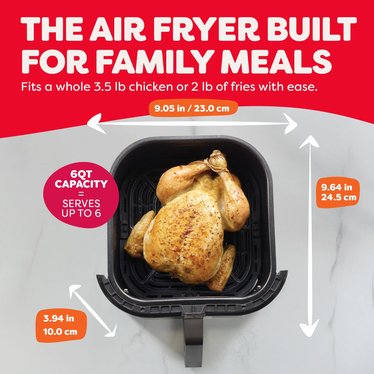 Instant Pot Vortex Air Fryer, Black (4L) (1700W)