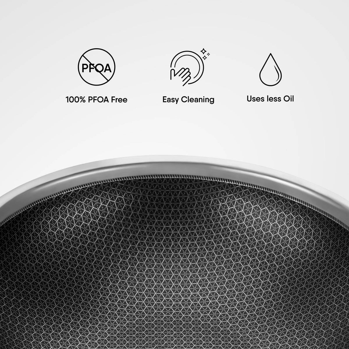 Stahl Triply Stainless Steel Non-Stick Tasla with Lid – 0.8L