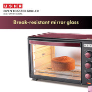 Usha OTGW-3635RC Oven Toaster Griller (35L, 1600W)