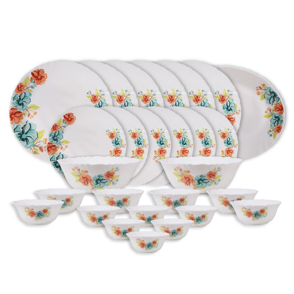 Cello Imperial Meadow Opalware Dinner Set (27 Pieces)