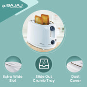 Bajaj ATX4 Pop-up Toaster, White (750W)