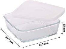 Borosil Square Dish with Lid (1.6 L)