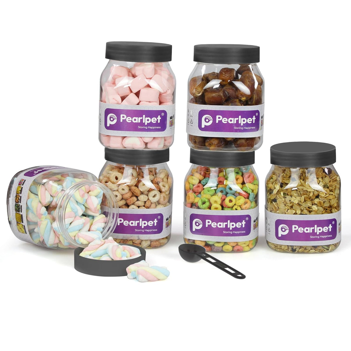 Pearlpet Space Saver, Set of 3 (Black) (600 g)