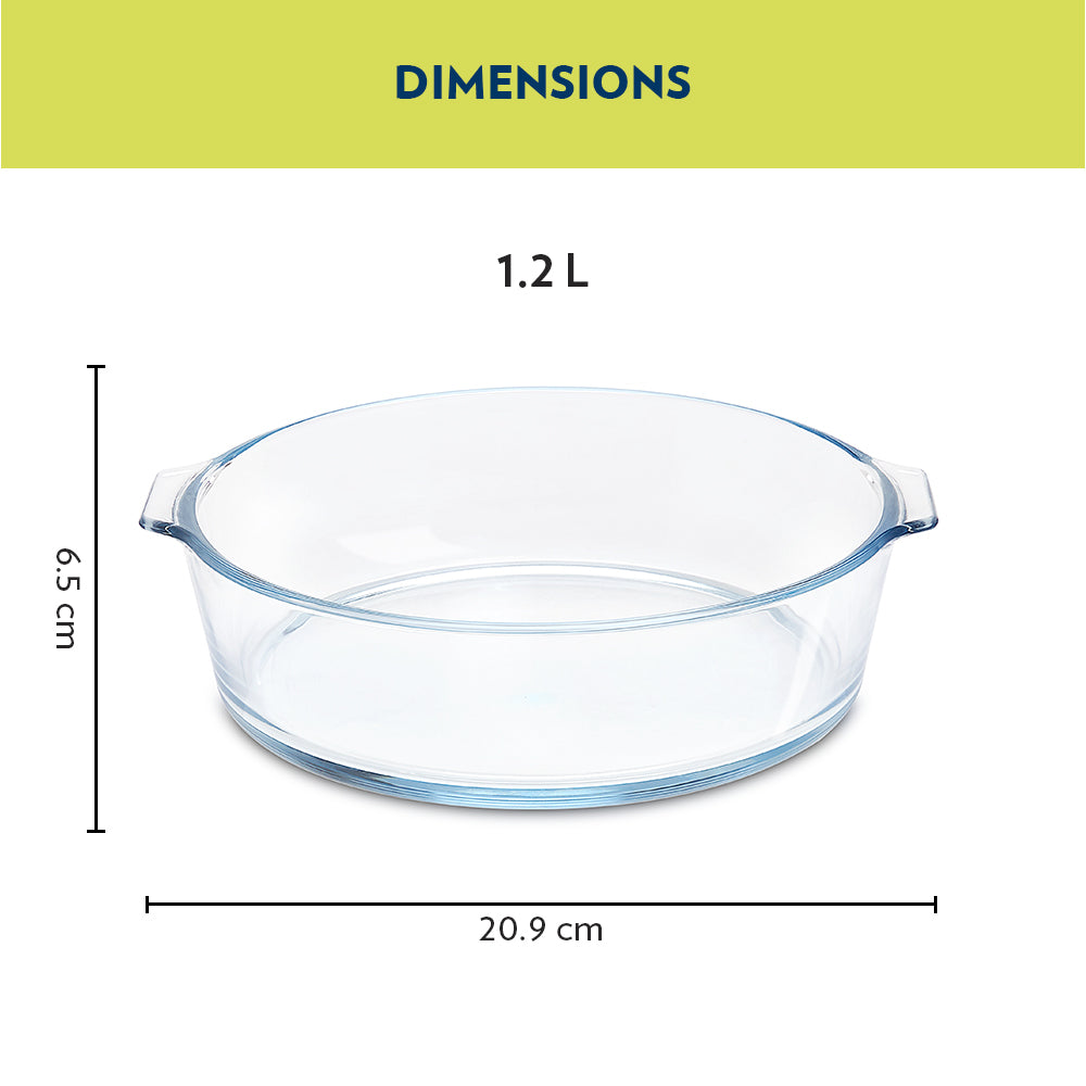 Borosil Round Cake Dish (1.2 L)