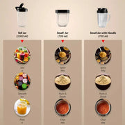 Prestige Nutri-Zen Mixer Grinder with 3 Polycarbonate Jars, Black (800W)
