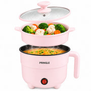 Pringle Fusion Multi-Cook Electric Kettle with Steamer, Pink (1.8L, 600W)