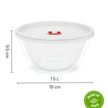 Borosil Mixing Bowl with Lid (1.5 L)