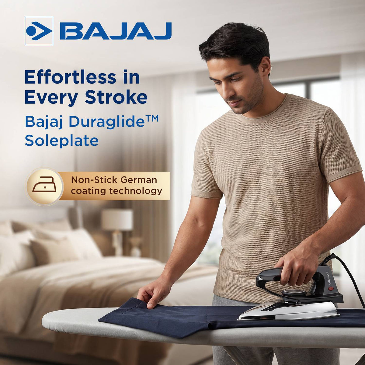 Bajaj DX2 Dry Iron, Black (660W)
