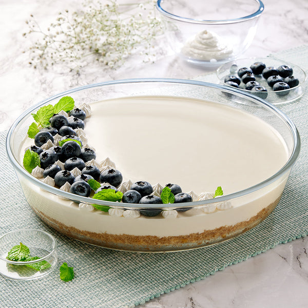 Borosil Oven Safe Round Glass Dish (2 L)
