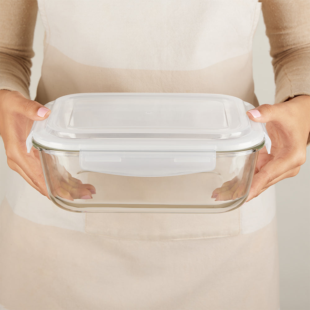 Borosil Klip N Store Rectangle Glass Container (2 L)