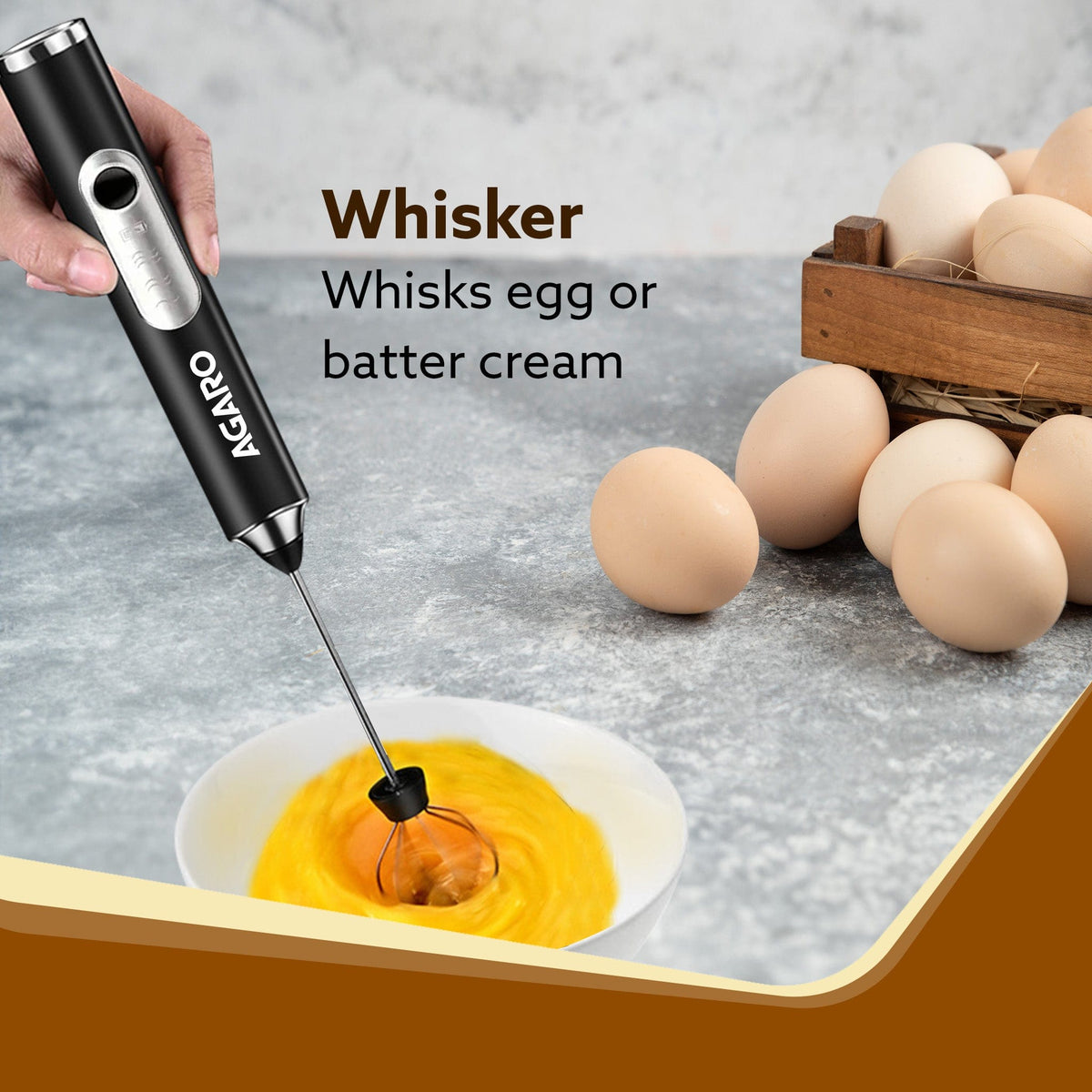 AGARO Royal Milk Frother & Whisk (4W)